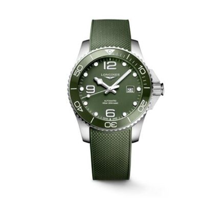 51423 761235621103 L37824069 orologio longines uomo aut cint gomma verde