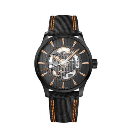 52661 761233014201 M038.436.37.051.00 orologio mido uomo scheletrato pelle