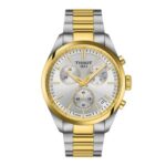 55655 7611608316481 T150.417.22.031.00 bu movimento al quarzo crono bracciale bicolore acciaio