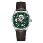 56104 7630458805723 H42535560 bu automandico movimento a vista fondo verde cinturino in pelle