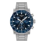 56964 7611608331583 T125.417.11.041.00 bu tissot bracciale acciaio fondo blu chrono movimento al quarzo 42mm