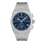 56967 7611608330937 T137.417.11.041.00 bu tissot prx chrono movimento al quarzo bracciale acciaio fondo blu 41mm
