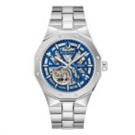 57006 8018225044640 96A352 bu automatico bracciale acciaio quadrante scheletrato blu